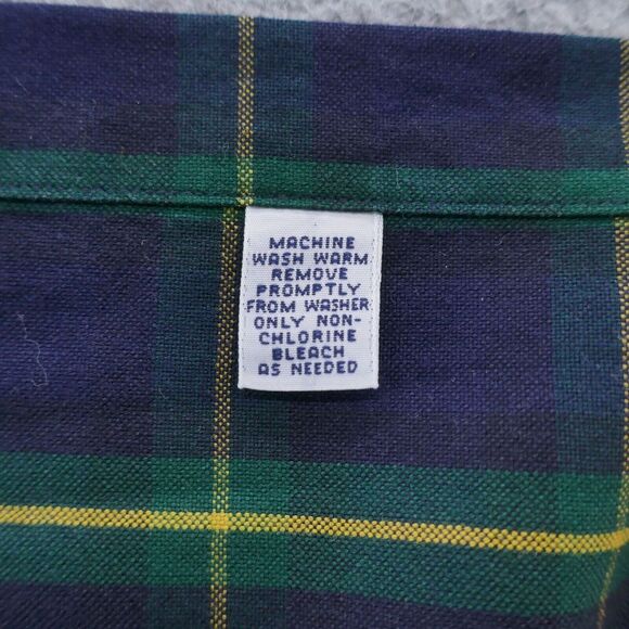 Ralph Lauren Mens Long Sleeve Button Down Shirt XL Blue Green Plaid‎ Casual - Picture 9 of 11